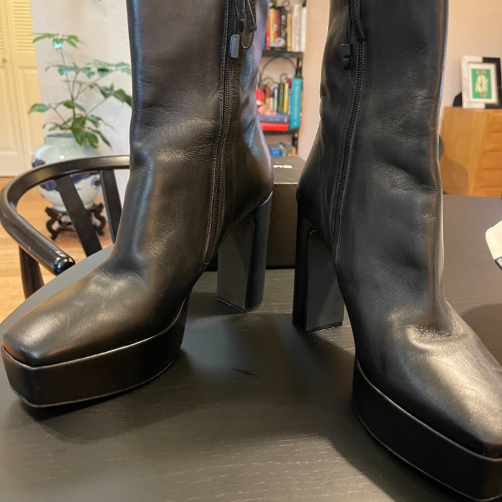 Worn Literally One Time Platform Leather Boot Fro… - image 3